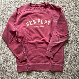 Newport Rhode Island Comfort Colors Nantucket Red Crew Neck Sweater Vintage